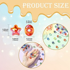 Уф-покрытие прозрачные акриловые бусины&nbsp;OACR-CJC0001-27