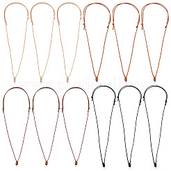 28 шт. 4-х цветный вощеный полиэстеровый шнур для изготовления ожерелий&nbsp;NJEW-TAC0027