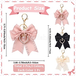 3шт брелок из сплава 3 стилей&nbsp;HJEW-CN0001-28