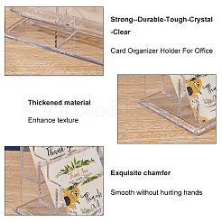 Прозрачные акриловые подставки для визитных карточек с 6 слотом&nbsp;ODIS-WH0030-64B