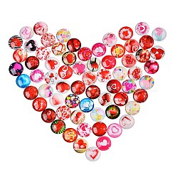 70 шт. Стеклянные кабошоны с плоской задней стенкой для проектов своими руками&nbsp;GGLA-SZ0001-33A