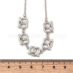 Подвеска-узел из латуни с микропаве и прозрачными кубическими циркониями.&nbsp;NJEW-B157-08P-01