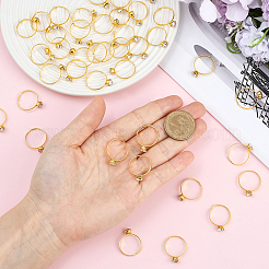 40 шт. регулируемые кольца из сплава со стразами для женщин&nbsp;RJEW-SP0001-02G