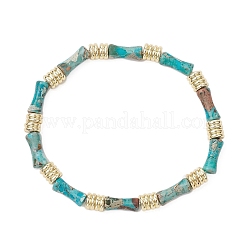 2шт 2 стиля синтетические и натуральные императорские яшмовые бусины эластичные браслеты наборы&nbsp;BJEW-JB12073