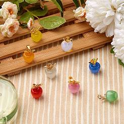 10 шт. яблоко драгоценный камень Шарм кулон кристалл кварц исцеление натуральный камень подвески опал пряжка для ювелирных изделий ожерелье серьги изготовление ремесел&nbsp;JX526H