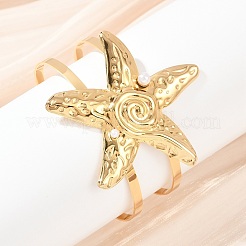 Браслеты-манжеты из нержавеющей стали 304 для женщин&nbsp;BJEW-A049-04E-G