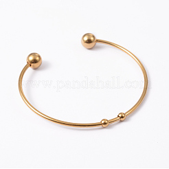 Модные браслеты-манжеты из нержавеющей стали 304&nbsp;X-BJEW-H473-01G