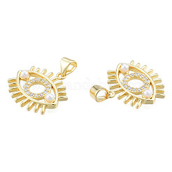 Латунные микропаве прозрачные подвески с фианитом&nbsp;ZIRC-N039-260