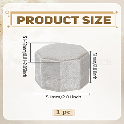 1 шт. 3-секционные восьмиугольные бархатные коробки для хранения колец&nbsp;CON-LP0001-89B