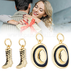 8 шт. 2 стиля латунных эмалевых подвесок&nbsp;KK-BBC0022-17