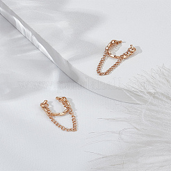 2 шт. серьги-каффы из сплава&nbsp;EJEW-LP0003-85KCG