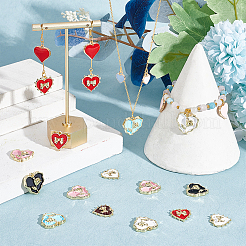 32 шт. 8 стильные подвески из эмалированного сплава с покрытием&nbsp;ENAM-PH0002-32