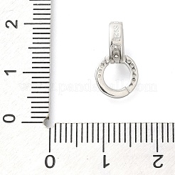 925 серебряная застежка-замочек «Твистер» с микропаве и кубическим цирконием.&nbsp;STER-U006-10P