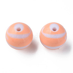 Непрозрачные полосатые акриловые бусины&nbsp;MACR-S373-27C-08