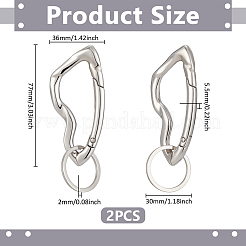 2 шт. Кольца пружинные затворные из сплава&nbsp;FIND-UN0010-11P