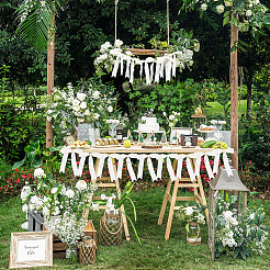 Гирлянда из бантов&nbsp;AJEW-WH20064-76A