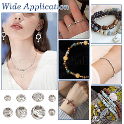 80шт 8 стиля латунные бусины&nbsp;KK-PH0013-90