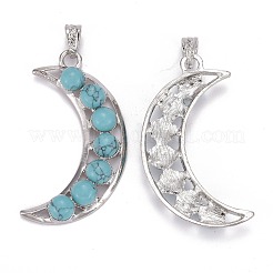 Синтетический бирюзовые большие кулоны&nbsp;PALLOY-I204-01P