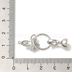 Латунные микро проложить кубического циркония раз за застежками&nbsp;KK-K389-025P