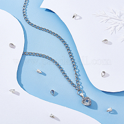 10 шт. 925 застежки-кнопки из стерлингового серебра&nbsp;STER-BBC0001-13