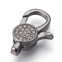 Латунные микро проложить кубического циркония когтя омара застежками&nbsp;KK-O106-28B