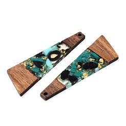 Большие подвески из прозрачной смолы и орехового дерева&nbsp;LS-RESI-TAC0017-71-A02