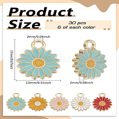 30шт 5 цвета сплава эмаль подвески&nbsp;FIND-LP0002-67