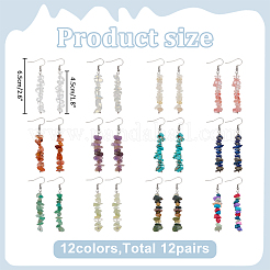 Серьги-подвески с микросхемой из хирургической нержавеющей стали 316&nbsp;EJEW-WR00002