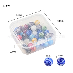 48шт стеклянные бусины миллефиори ручной работы LK-YW0001-02B