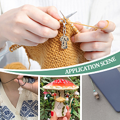 11 шт. 11 стильных подвесных украшения с грибами и драгоценными камнями&nbsp;PALLOY-AB00138