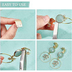 16 шт. 4 стильные латунные серьги-гвоздики&nbsp;KK-BBC0003-30