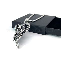 Винтажные панк-ожерелья из нержавеющей стали с подвеской в виде птицы из синтетической бирюзы&nbsp;OB6971