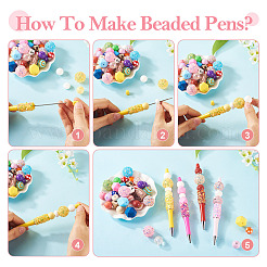 8 шариковая ручка с пайетками в виде звезд&nbsp;FIND-TA0006-16