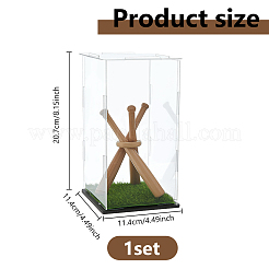 Украшения для дома с бейсбольной битой из натурального дерева&nbsp;DIY-DC0003-77