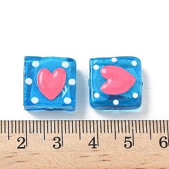 Эмалевые бусины ручной работы в технике лэмпворк&nbsp;LAMP-G147-02J