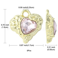 Стеклянные подвески из сплава с покрытием стойки&nbsp;FIND-YW0001-91A