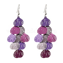 Серьги-подвески в форме сердца из нержавеющей стали 430&nbsp;EJEW-A137-09P-01