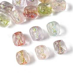 16 шт. 7-х цветные бусины ручной работы из фольги в технике лэмпворк&nbsp;FOIL-FS0001-03
