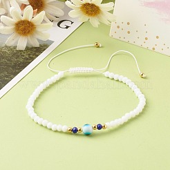 Регулируемые браслеты из плетеных бусин из нейлоновой нити&nbsp;BJEW-JB06440