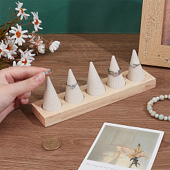 5 держатель-органайзер из деревянного конуса&nbsp;RDIS-WH0031-02A-04