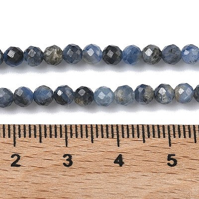 Натуральные нити из кианита / цианита / дистенового бисера&nbsp;G-L651-C02-4mm-1