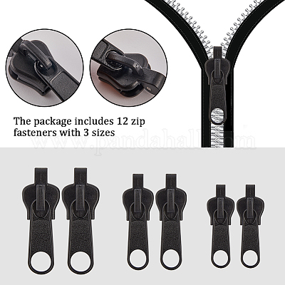 12 шт. 3 сменных ползунка для молнии с помпоном&nbsp;DIY-GF0007-57-1