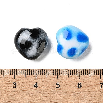 Непрозрачные акриловые бусины с распылением&nbsp;OACR-P034-04A-M-1