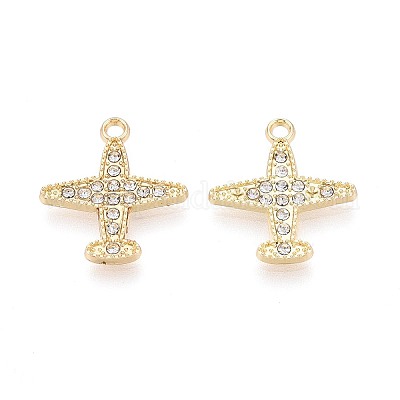 Подвески из сплава и хрусталя со стразами&nbsp;PALLOY-T095-07KCG-1