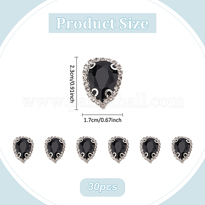 30шт. стеклянные пришивные стразы&nbsp;FIND-AN0001-71-1