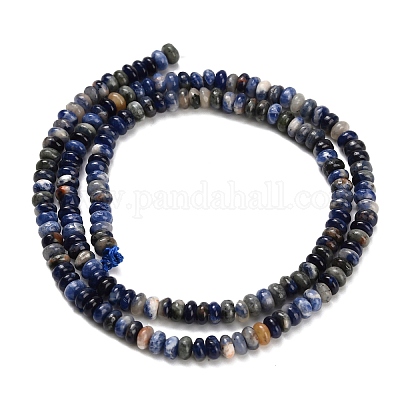 Природный содалит бисер нитей&nbsp;G-Z110-B20-2x4mm-1