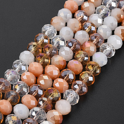 Стеклянные бусины с гальваническим покрытием  X-EGLA-S194-18I-1