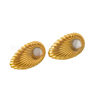 Серьги-гвоздики в форме капли из нержавеющей стали 304 DC5417-2-1