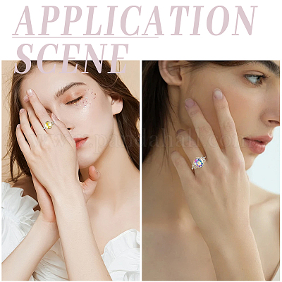 4 шт. регулируемые латунные кольцевые компоненты&nbsp;KK-SC0007-02B-1