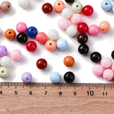 Непрозрачные акриловые бусины&nbsp;SACR-Q004-02E-1